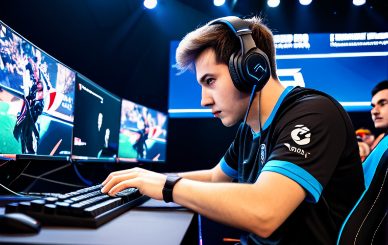 **

"A professional esports player, fully clothed in a team jersey, intensely focused while using high-end gaming peripherals (mouse, keyboard, headset) at a gaming tournament, surrounded by cheering fans in the background. Modern esports arena setting. Perfect anatomy, correct proportions, well-formed hands, proper finger count, natural body proportions, professional lighting, safe for work, appropriate content, fully clothed, professional esports photography, high quality."

**