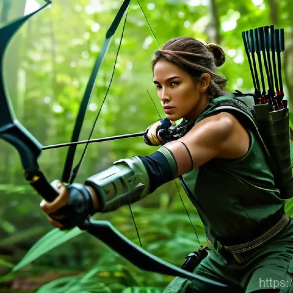 이터널리턴 인기 캐릭터 승률 통계 - **Nadine, the Relentless Bow Master in Action** A dynamic, full-body shot of Nadine, the "relent...