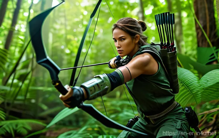 이터널리턴 인기 캐릭터 승률 통계 - **Nadine, the Relentless Bow Master in Action** A dynamic, full-body shot of Nadine, the "relent...