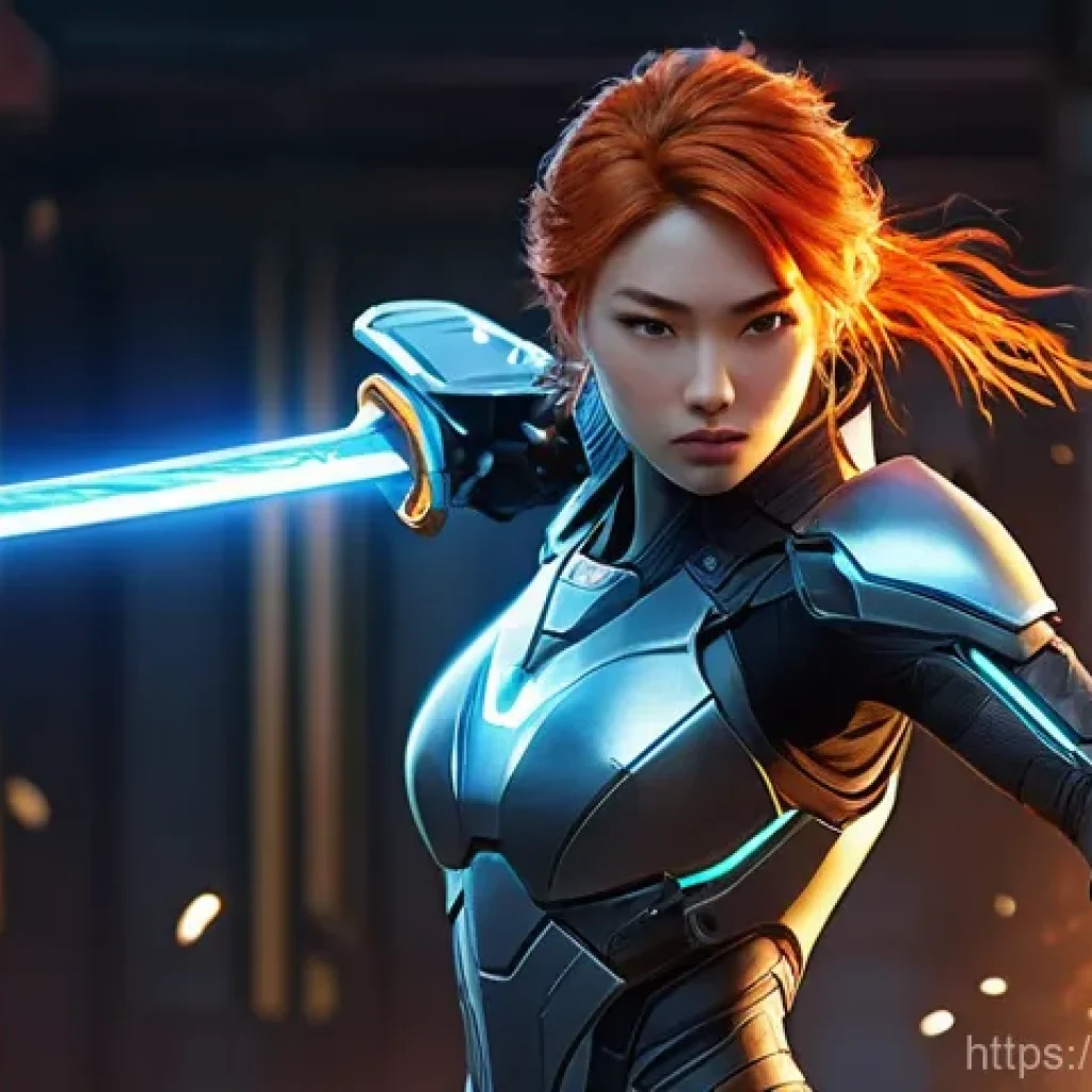 이터널리턴 주요 패치 기록 - **Subject:** A female character from Eternal Return, dressed in a sleek, futuristic combat suit that...