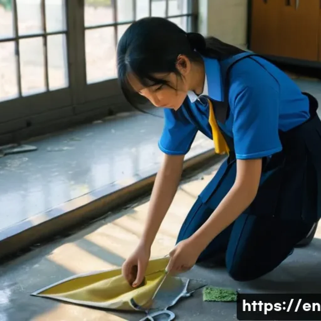 이터널리턴 초보자 가이드 - **Early Game Scavenging in the School Zone**: "An anime-style female character from the game 'Et...