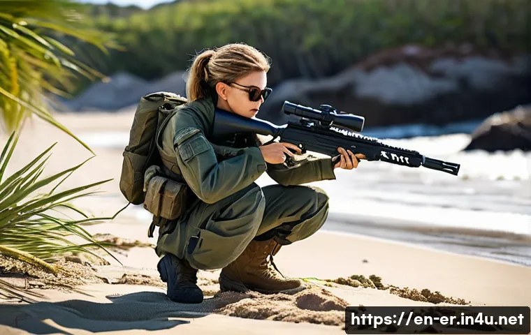 이터널리턴 지역별 주요 루트 - **Prompt 1: Initial Drop and Prioritization on the Beach** A highly detailed, realistic image of...