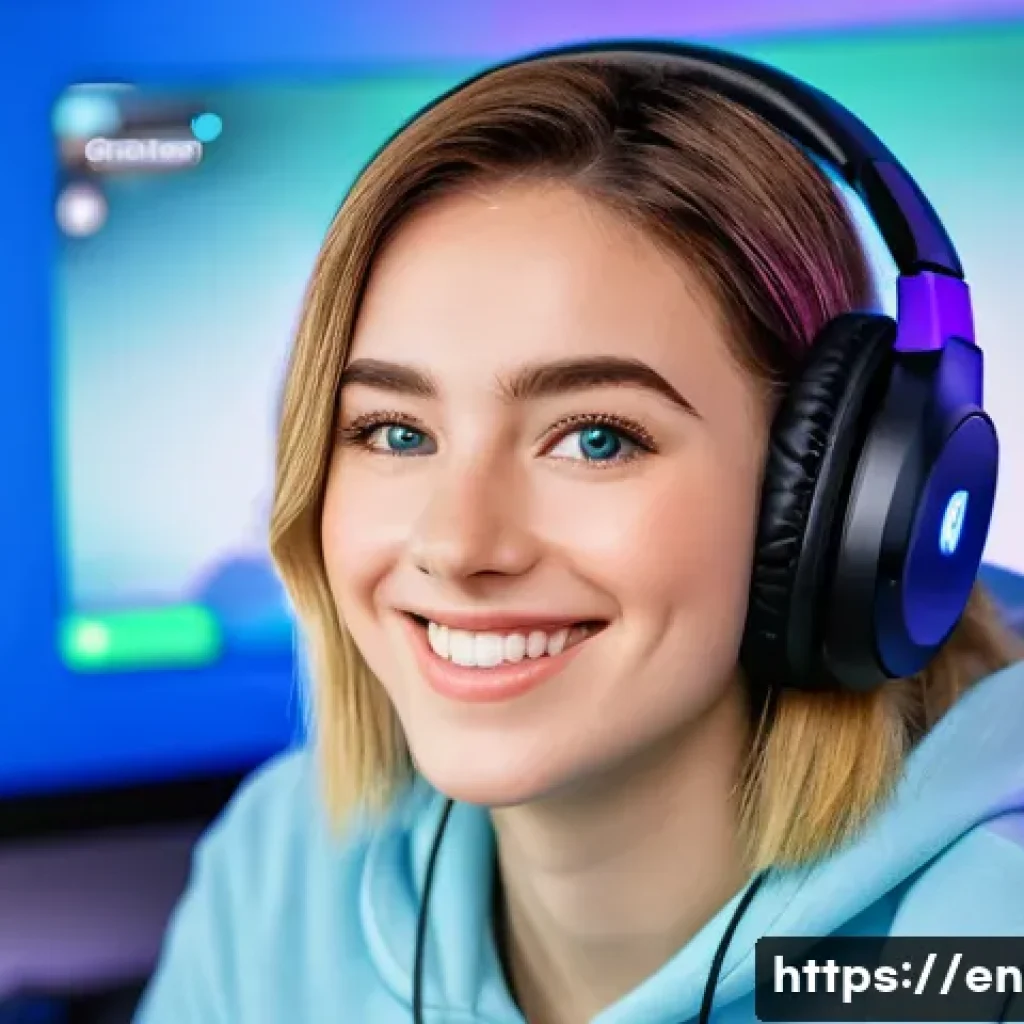 이터널리턴 스트리밍 콘텐츠 기획 - **Prompt 1: The Authentic Streamer Identity** A vibrant, medium-shot portrait of a young adult f...