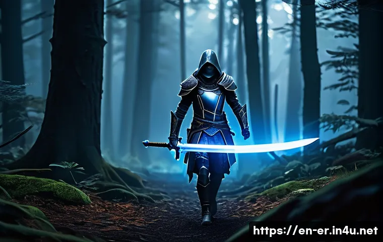 이터널리턴 최적화된 장비 조합 - A dynamic scene featuring a swift assassin character wielding a sleek, high-crit damage sword with g...