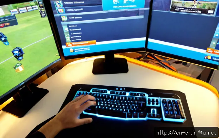 이터널리턴 연습 모드의 활용 - Photorealistic young adult gamer practicing in a top-down survival strategy game training arena on a...